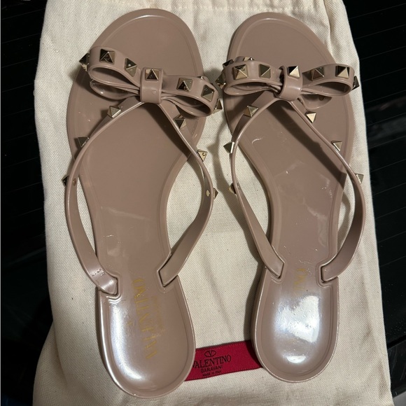 Valentino Rockstud Jelly Flip Flops, Sandals, Size 40 - Picture 1 of 4
